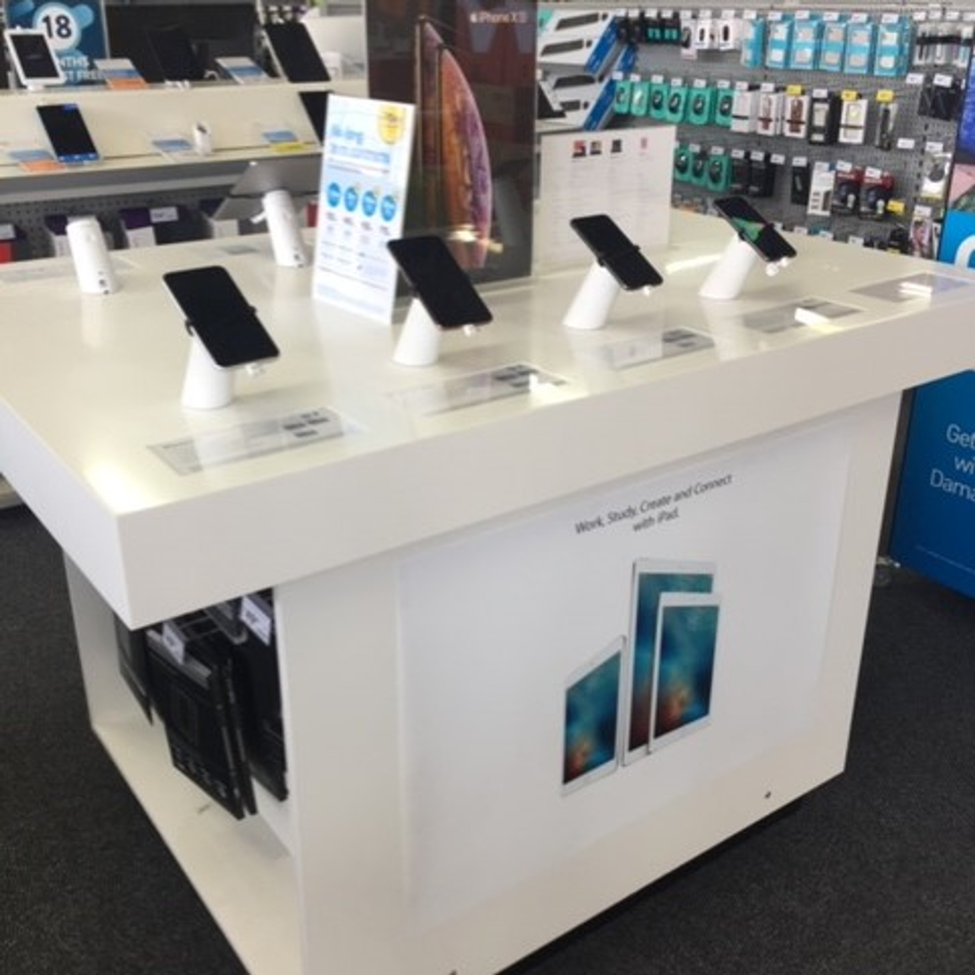 InVue display security stands in retail store